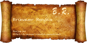 Brünauer Renáta névjegykártya